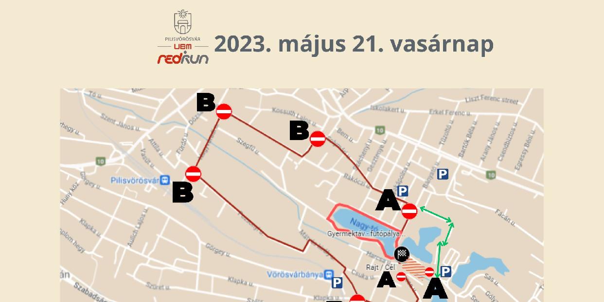 Közlekedési korlátozások a RedRun helyszínén május 21-én 