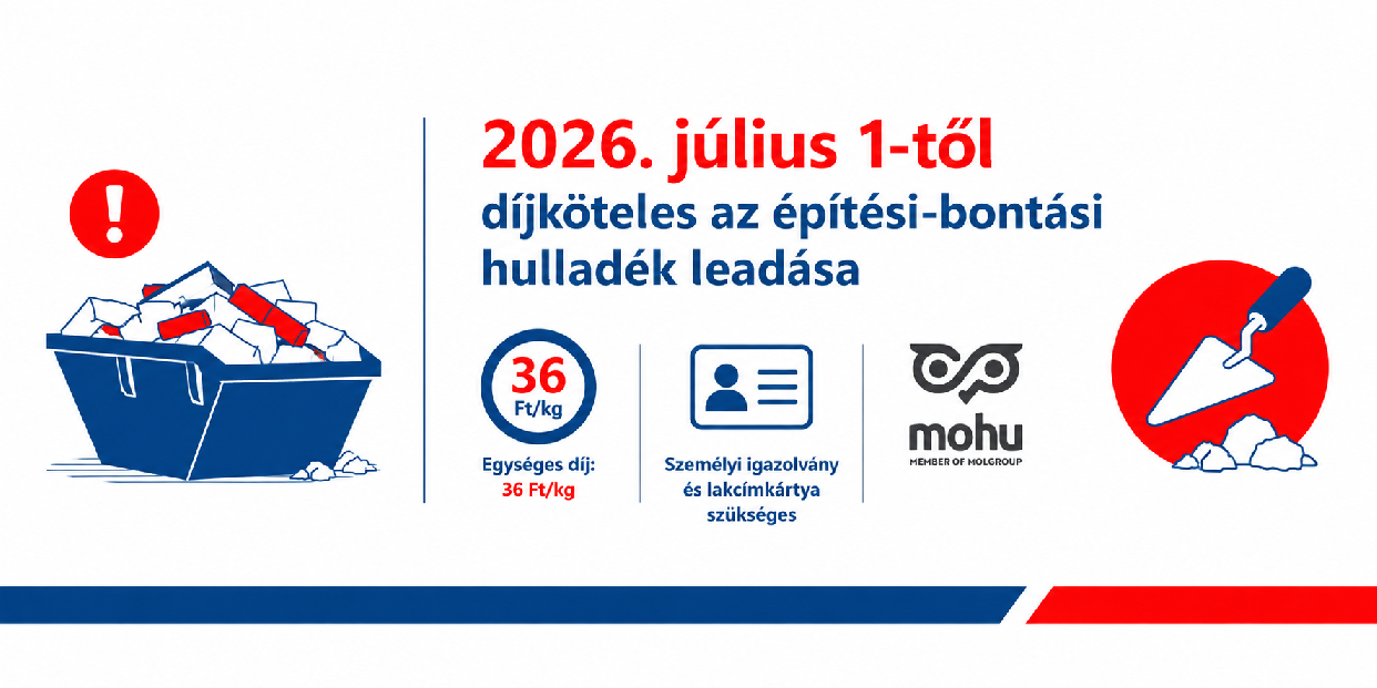 Változik az építési-bontási hulladék leadásának rendje