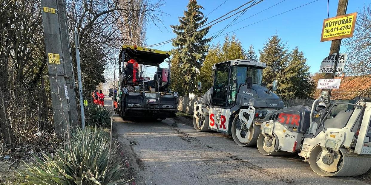 Elindult az útépítés az Útőrház utcában csütörtök reggel