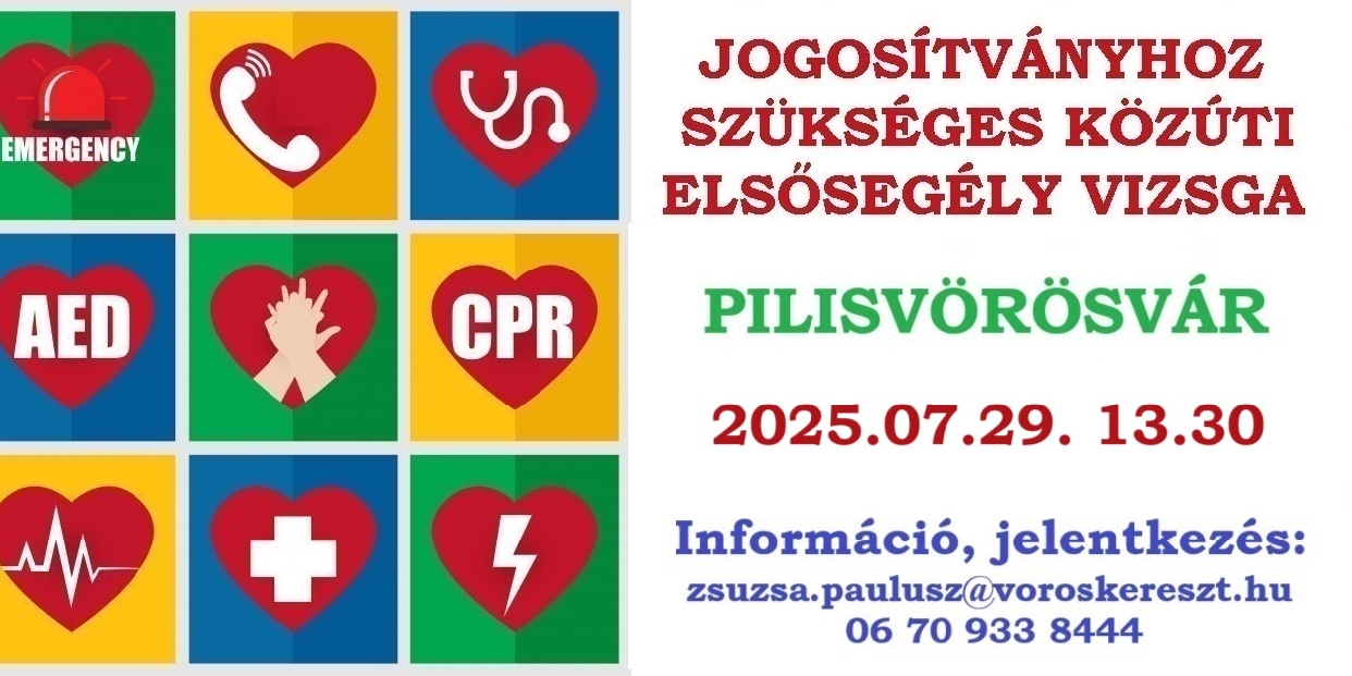 Jogosítványhoz szükséges közúti elsősegély vizsgát tartanak Pilisvörösváron