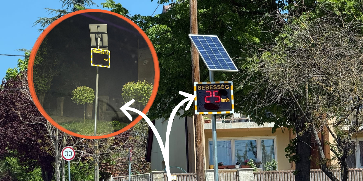 Új napelemes sebességmérők segítik a közlekedésbiztonságot Pilisvörösváron