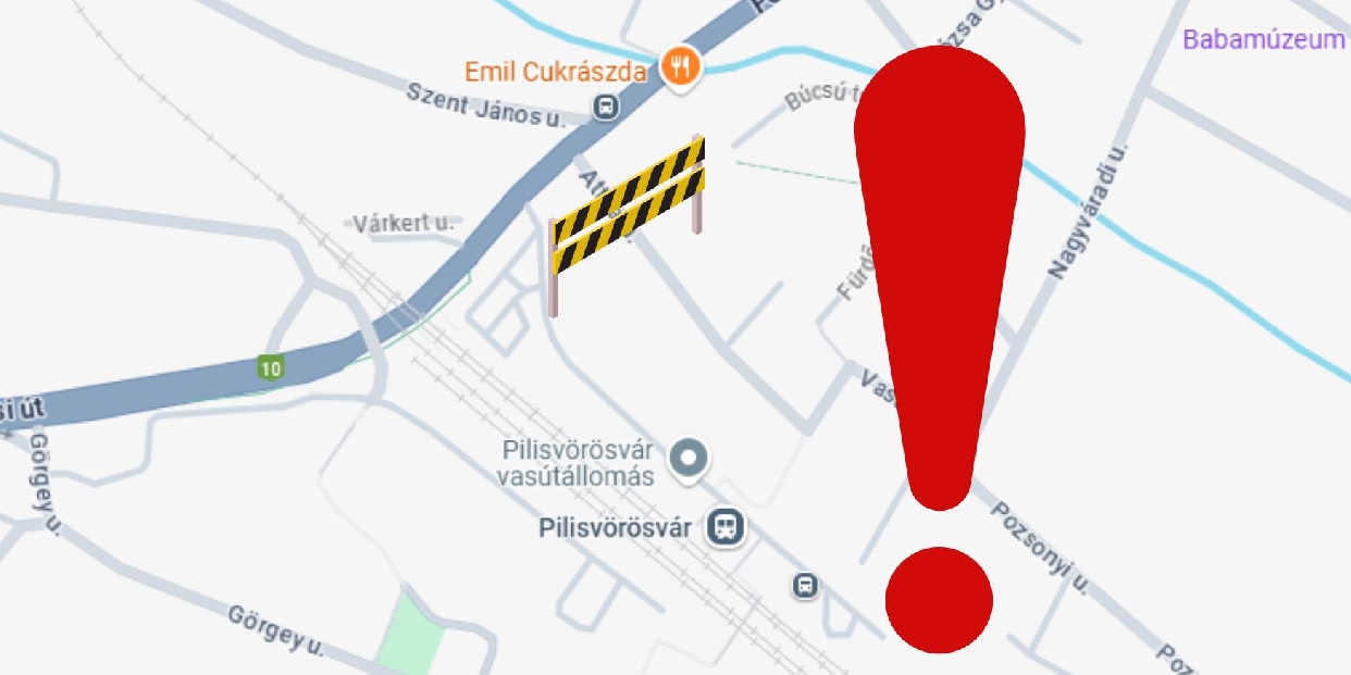 Pénteken ismét forgalomkorlátozás lesz a Fő út és az Attila utca kereszteződésében