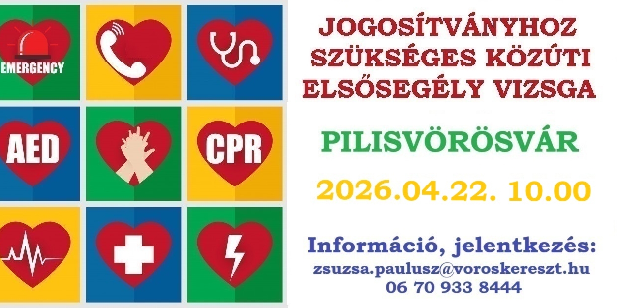 Jogosítványhoz szükséges közúti elsősegély vizsgát tartanak Pilisvörösváron