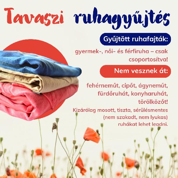 Májusban ruhagyűjtés Vörösváron