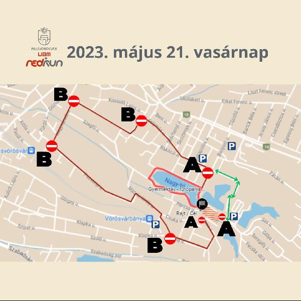 Közlekedési korlátozások a RedRun helyszínén május 21-én 