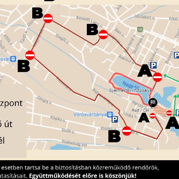 Lezárások a Pilisvörösvár-UBM RedRun alatt 