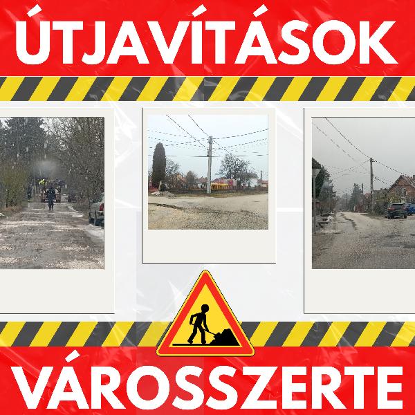 Útjavítások városszerte