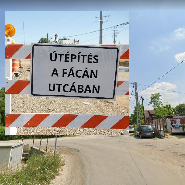 Megkezdődött az útépítés a Fácán utcában