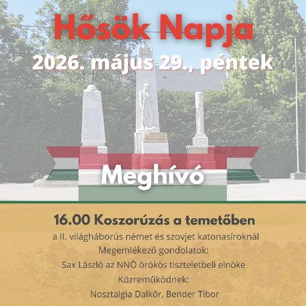 Május 29. Hősök napja - meghívó